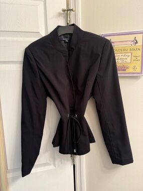 Chadwicks Black Cinch-Waist Tailored Jacket